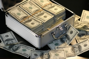 money cash in a box